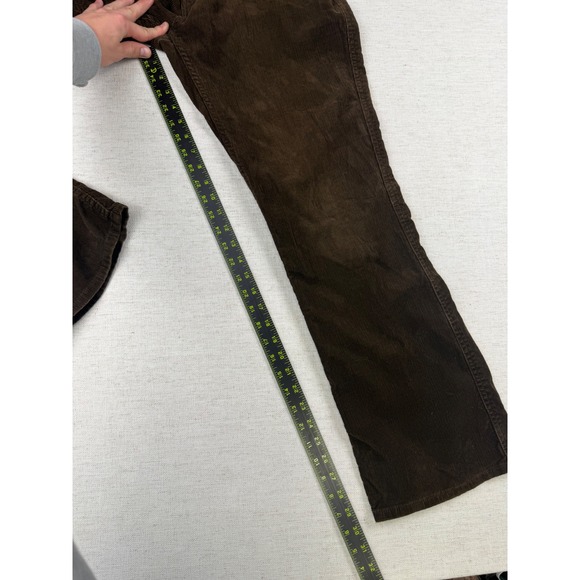 Vintage Polo Ralph Lauren Mens Corduroy Pants 32x30 Brown Flared Cotton Trousers - Picture 6 of 14